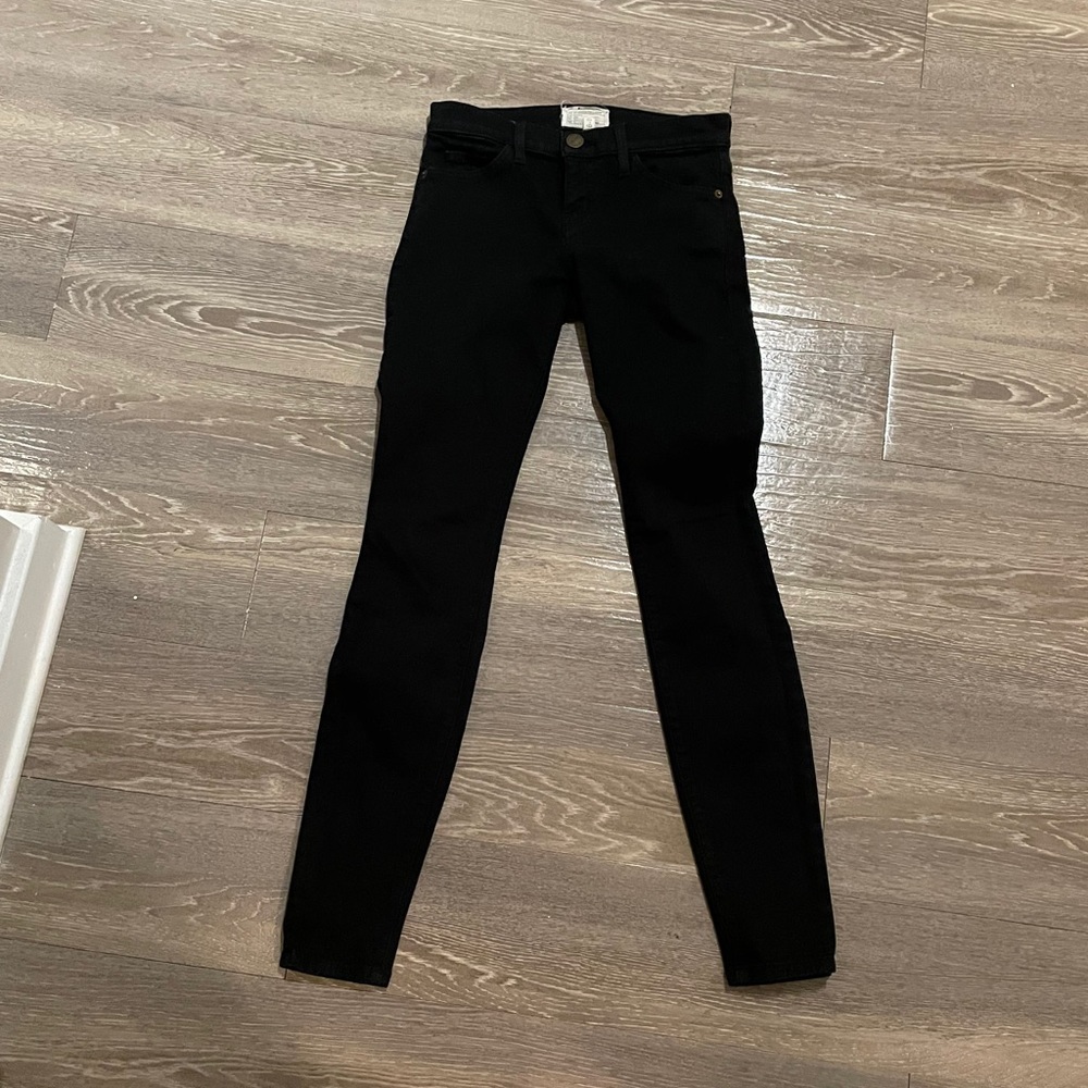 Current/Elliott ankle skinny black jeans 26 0